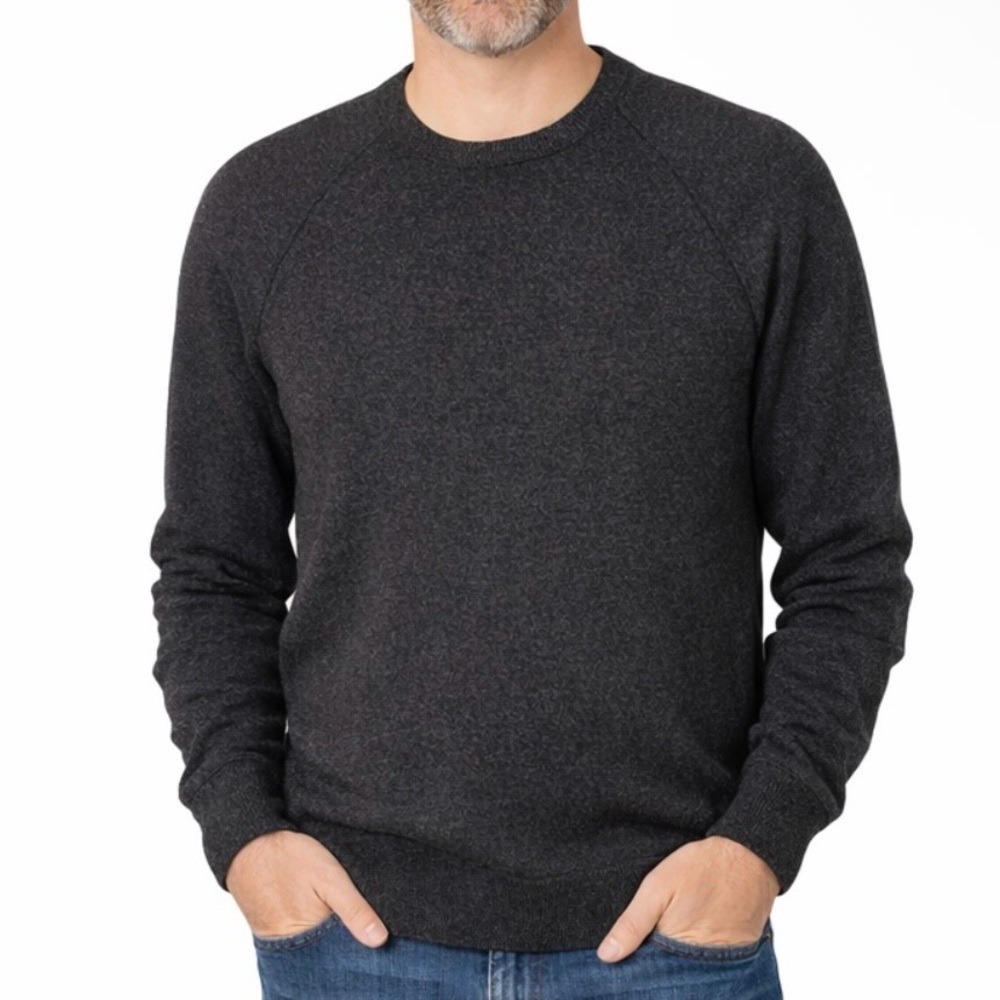 Banana Republic Men's Dark Gray Merino Wool Crewneck Sweater